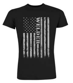 American Flag Proud Welder Retro Design Gift