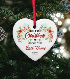 US - Personalized Heart Ornament