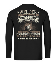 2 Sided Proud US Flag Welder Gift T-Shirt