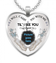 US - I Will Carry You Custom Photo Necklace