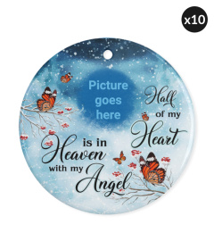 Half Of My Heart Is in Heaven Butterfly Christmas