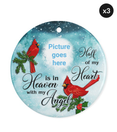 Half Of My Heart Is In Heaven  Christmas Ornament