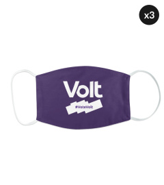 3-Pack #VoteVolt Reusable Face Mask