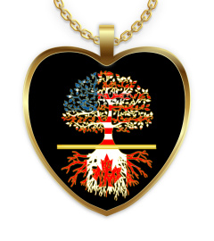 Living in America With Canadian Roots Gold Plated Necklace