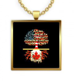 Living in America With Canadian Roots Gold Plated Necklace