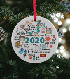 EN - 2020 Quarantine Christmas Circle  Ornament