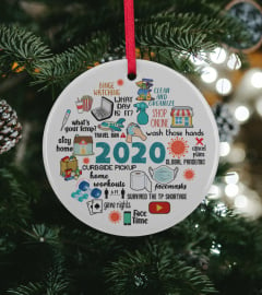 EN - 2020 Quarantine Christmas Circle  Ornament