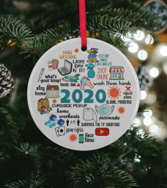 US - 2020 Quarantine Christmas Circle  Ornament