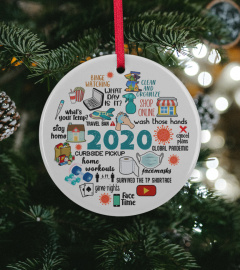 US - 2020 Quarantine Christmas Circle  Ornament