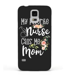 Nursing Shirts - My favorite Nurse calls me Mom Nursing Daughter Gift Premium TShirt