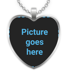 Heart necklace with dog photo