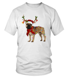 Santa French bulldog reindeer Light Christmas gifts Essential TShirt739