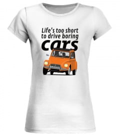 Lifes too short to drive boring cars  Citroen Dyane  orange Classic TShirt236