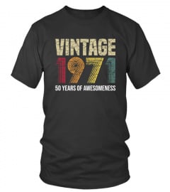Vintage 1971 50th Birthday Gift 50 Years Old T-Shirt