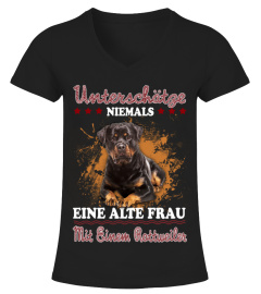 ROTTWEILER - UNTERSCHÄTZE NIEMALS EINE ALTE FRAU