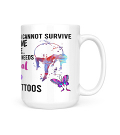 A WOMAN CANNOT SURVIVE MUG