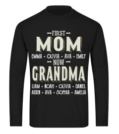 First Mom - Now Grandma - Personalized Names