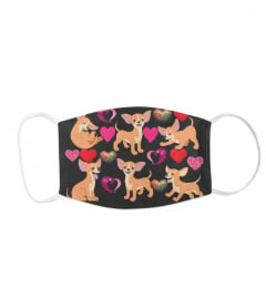 Valentine Face mask for Chihuahua lovers