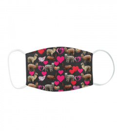 Valentine Face mask for Alpaca lovers
