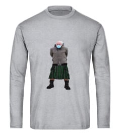 Bernie Sanders Mittens wearing kilt Funny shirt