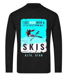 Alta Utah T Shirt Skiing Clothes Adult Kids Cool Clothing