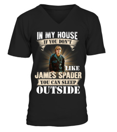 IN MY HOUSE IF YOU DON'T LIKE JAMES SPADER YOU CAN SLEEP OUTSIDE