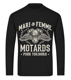 MARI ET FEMME MOTARDS POUR LA VIE