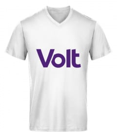 Organic Volt T-Shirt (White, V-neck, Unisex)