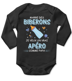 Marre des biberons je veux un vrai apéro comme papa