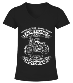 Never underestimate an old man on a motorcycle t-shirt