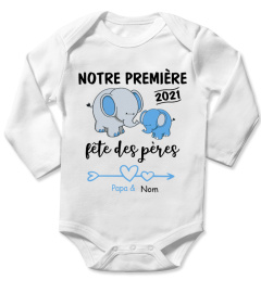 Elephant Our First Father's Day | Custom Name FR