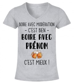 BOIRE AVEC MODÉRATION (PRÉNOM PERSONNALISABLE)