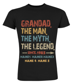 Grandad The Man The Myth The Legend | Personalise Year And Name EN