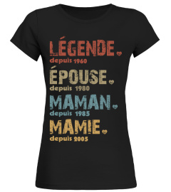 Légende Épouse Maman Mamie | Custom Year | Legend Wife Mom Nana FR