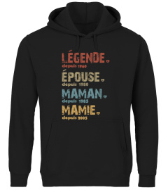 Légende Épouse Maman Mamie | Custom Year | Legend Wife Mom Nana FR