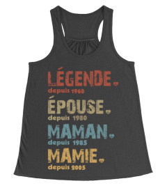 Légende Épouse Maman Mamie | Custom Year | Legend Wife Mom Nana FR