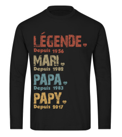 Légende Mari Papa Papy | Custom Year | Legend Husband Father Grandfather FR