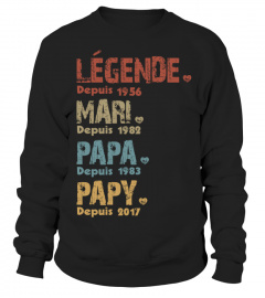 Légende Mari Papa Papy | Custom Year | Legend Husband Father Grandfather FR