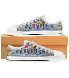 Aquarius License Plates Low Top