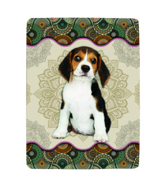 Beagle Dog Vintage Mandala Blanket