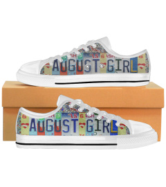 August Girl License Plates Low Top