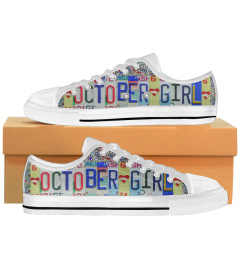 October Girl License Plates Low Top