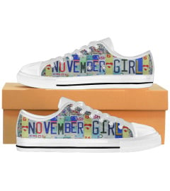 November Girl License Plates Low Top