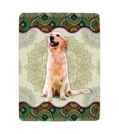 Labrador Retriever Vintage Mandala Blanket