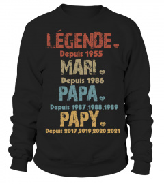 Middle Légende Mari Papa Papy | Custom Year | Legend Husband Daddy Grandpa FR
