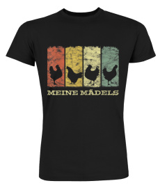 1-Hühner Meine Mädels Retro Vintage Huhn Landwirt Lustig