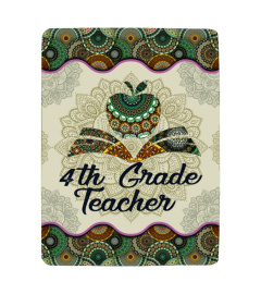 4th Grade Teacher Vintage Mandala Blanket