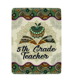 5th Grade Teacher Vintage Mandala Blanket