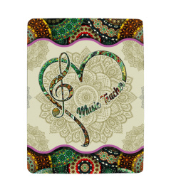 Music Teacher Vintage Mandala Blanket