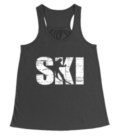 Skiing Distressed Look Skier Gift